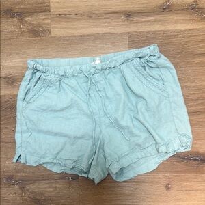 Women's Light Green Casual Shorts
